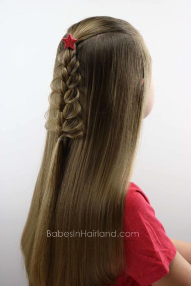 Christmas Tree Loop Braid from BabesInHairland.com | Christmas | hair | Braid | Christmas Tree | Hairstyle