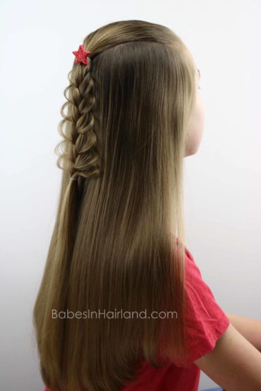 Christmas Tree Loop Braid from BabesInHairland.com | Christmas | hair | Braid | Christmas Tree | Hairstyle