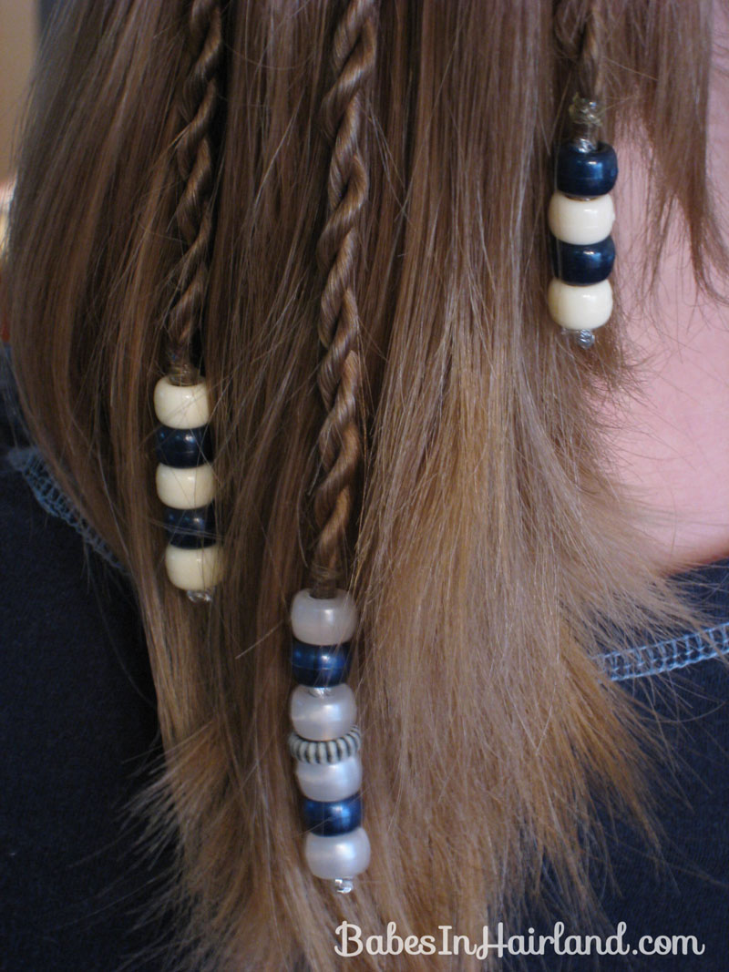 Antique Hair Braid Beads, White Hair Beads Braids