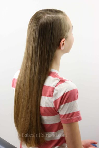 This quick Dutch braid hairstyle is done by a 12 year old and is great for a school morning when you're running late. BabesInHairland.com 