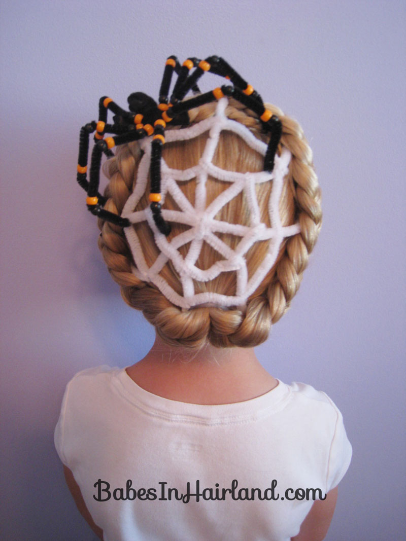 Spiderweb Hairstyle For Halloween Babes In Hairland