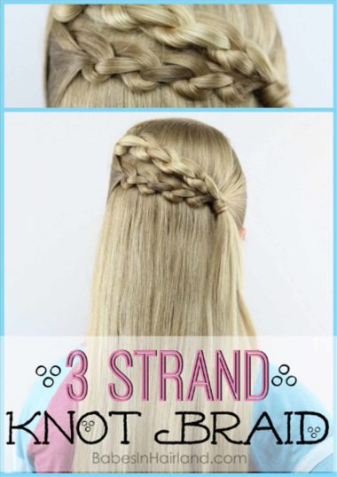 Create beautiful braids with this new 3 strand knot braid technique from BabesInHairland.com #braid #knots #hair #hairstyle #tutorial #beauty