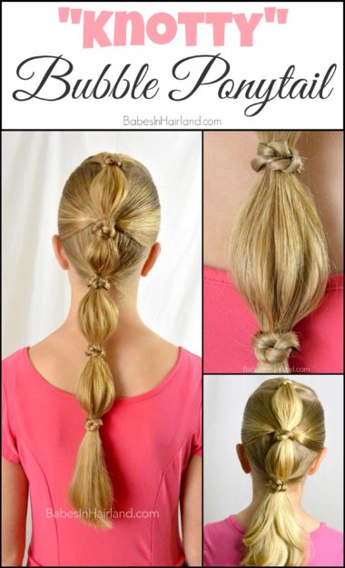 Knotty Bubble Ponytail from BabesInHairland.com