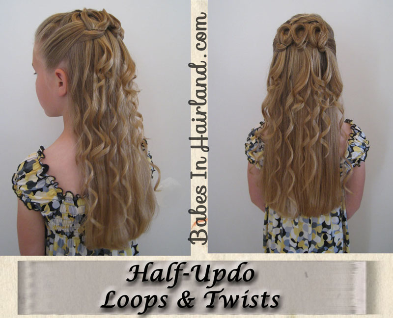 Elegant Half Updo Loops Twists Babes In Hairland