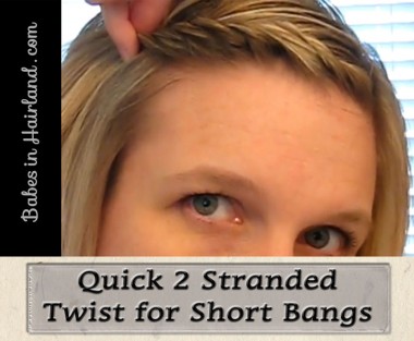 Simple 2 Strand Twist for Bangs (1)