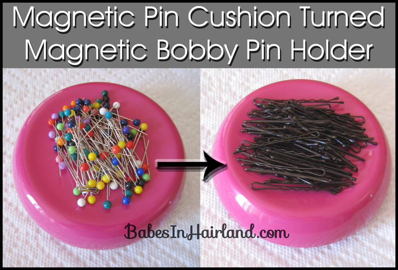 Magnetic bobby pin holder