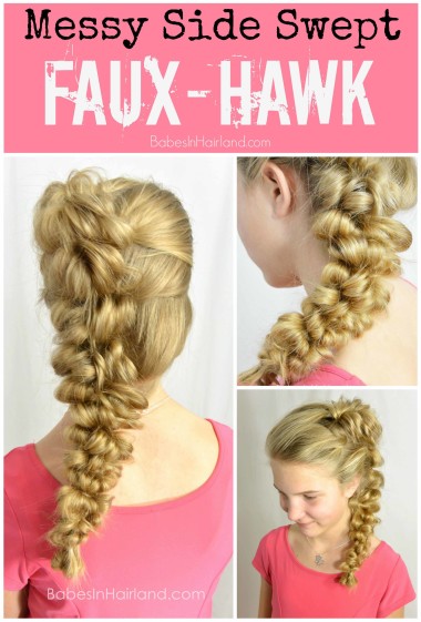 Messy Side Swept Faux-Hawk from BabesInHairland.com #fauxhawk #hair #hairstyle #tutorial #beauty