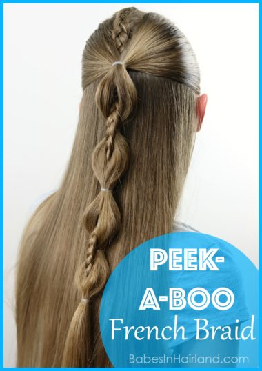 Combine a cool Dutch braid and bubble ponytail to create this edgy Peek-a-Boo French Braid hairstyle. BabesInHairland.com