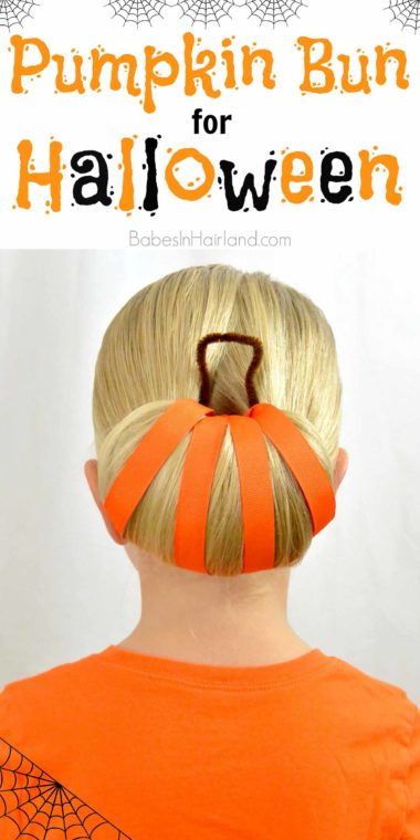 Pumpkin Bun | Halloween Hairstyle from BabesInHairland.com