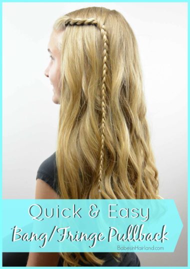 Quick & Easy Bang/Fringe Pullback from BabesInHairland.com #bangs #fringe #braid #twist #hair