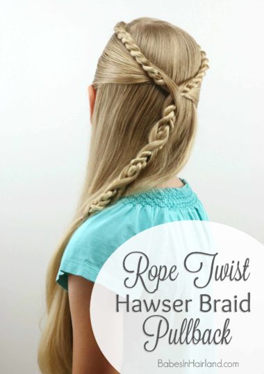 Rope Twist Hawser Braid Pullback from BabesInHairland.com #hair #hairstyle #ropetwists #hawsertwist