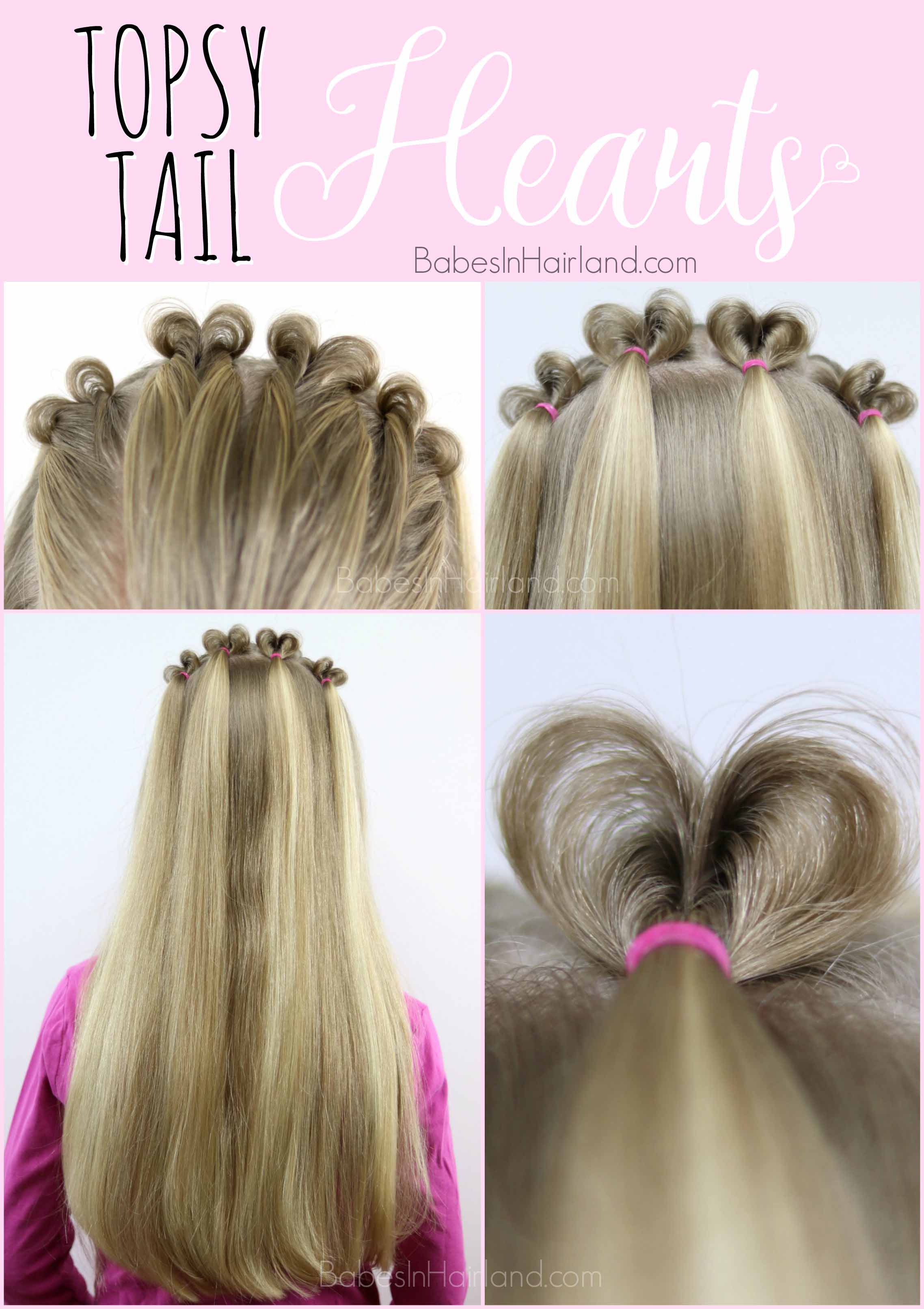 Topsy Tail Hearts | Valentine's Day Hairstyle - Babes In Hairland