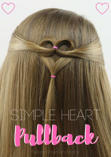 Need a cute Valentine's Day heart hairstyle but don't have much time? Try this quick and easy heart pullback hairstyle from BabesInHairland. Love is in the hair with this cute Valentine's Day hairstyle. #hair #valentinesday #hearthair #hearts #loveisinthehair