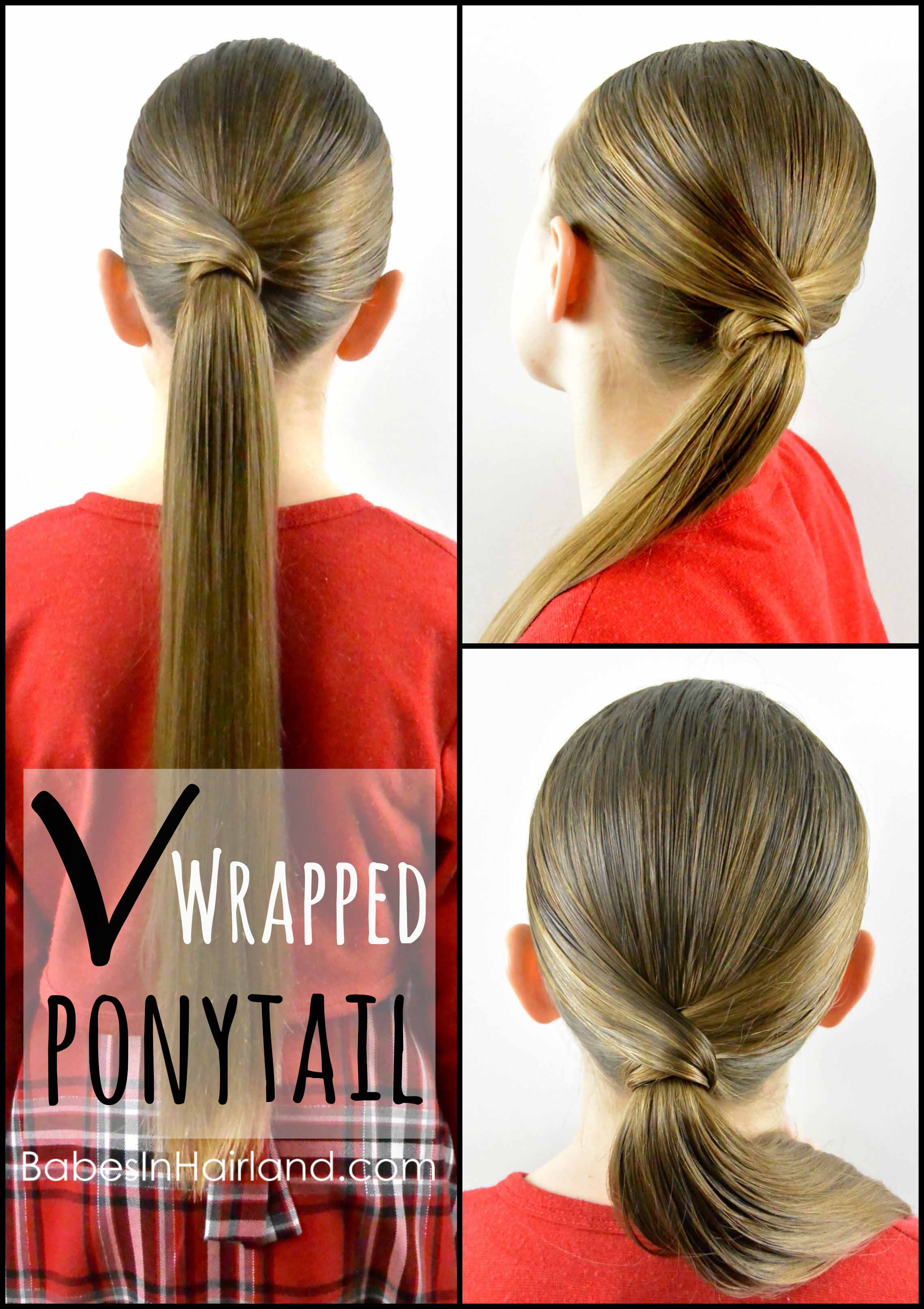 V Wrapped Ponytail - Babes In Hairland