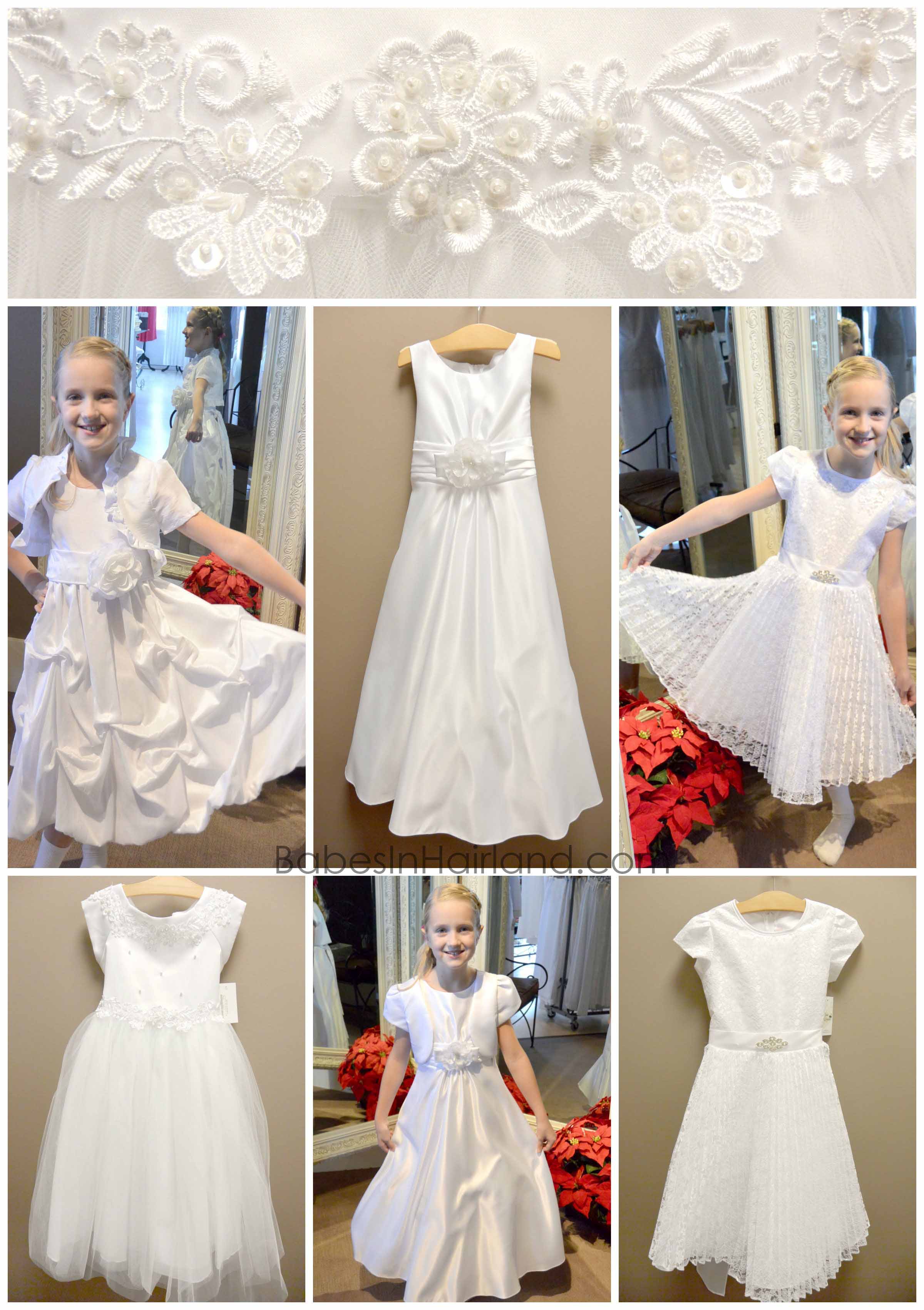 white elegance baptism dresses