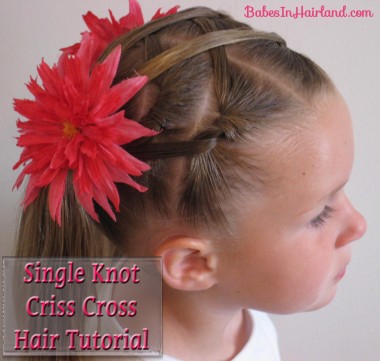 Single Knots Criss Cross Hairstyle from BabesInHairland.com