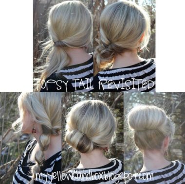 Topsy Tail Hairstyles | BabesInHairland.com #topsytail #flippedponytail #hair #hairstyles