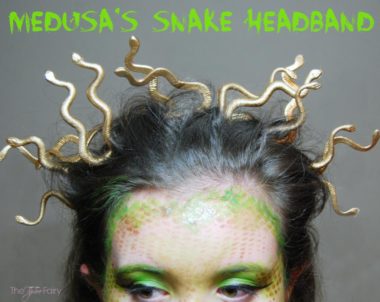 DIY Medusa Snake Headband for Halloween #halloween #medusa #snake #headband