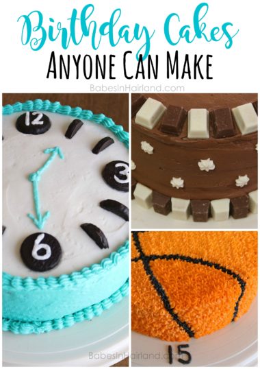 I'm a hair blogger - not a cake decorator, and these are birthday cakes anyone can make! BabesInHairland.com |basketball | candy | frosting | cake