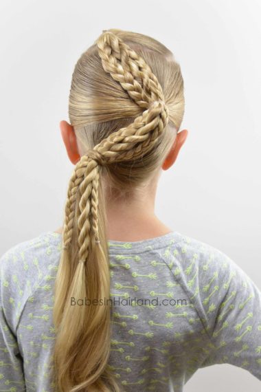 バーチャル組み紐を編んでからBabesInHairland.com #髪#組み紐を編んで#ポニーテール#髪型