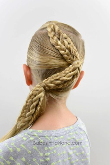 バーチャル組み紐を編んでからBabesInHairland.com #髪#組み紐を編んで#ポニーテール#髪型