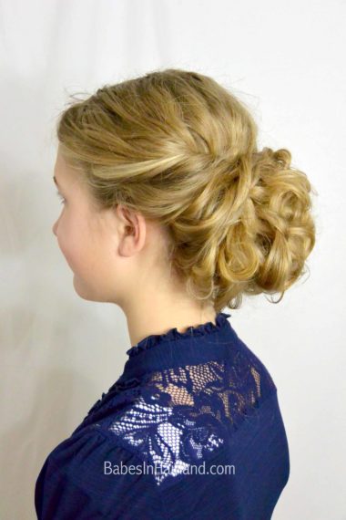 Easy Gorgeous Updo from BabesInHairland.com #updo #hairstyle #curls #braids