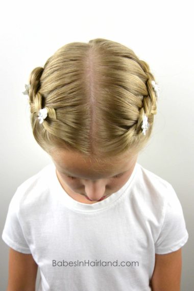 Dutch Braided Baptism Hairstyle from BabesInHairland.com #baptism #lds #mormon #braids #dutchbraids #hair