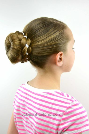 Ribbon Braid Wrapped Sock Bun from BabesInHairland.com #bun #ribbon #braid #sockbun