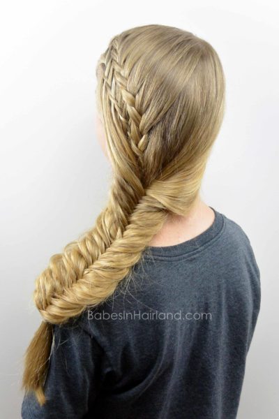 Feather Braided Fishtail Combo - Babes In Hairland