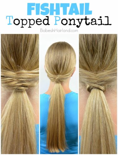 Fishtail Topped Ponytail from BabesInHairland.com #ponytail #fishtail #fishbone #hairstyle