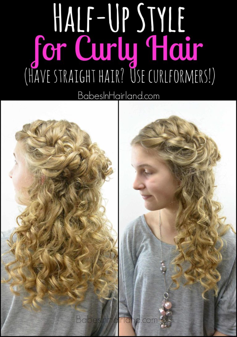 Half-Up Style for Curly Hair - Babes In Hairland