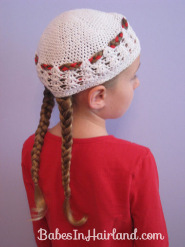 Ribbon Braids Woven Through a Beanie (20)