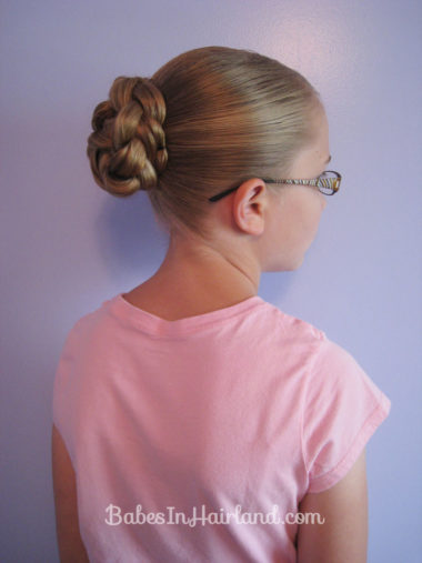 Double Braided Bun for Shorter Hair from BabesInHairland.com (3)