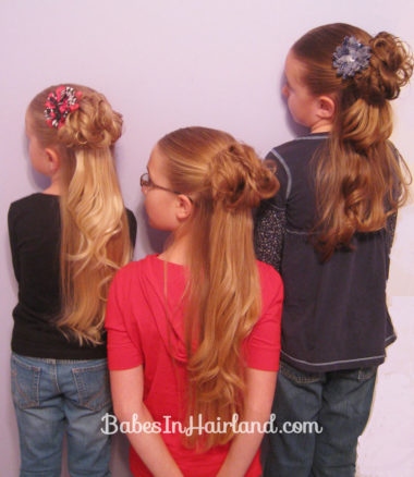Half Up Messy Buns