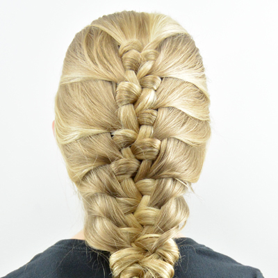 French Knotted Fishbone Braid
