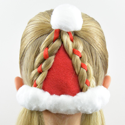 Santa Hat Hairstyle | Christmas Hairstyle