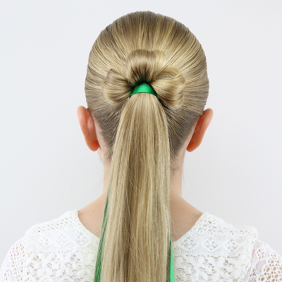 Shamrock Ponytail | St. Patrick’s Day Hairstyle
