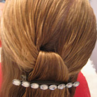 half knot with barrette