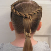 Rope Braid Wrapped Ponytail
