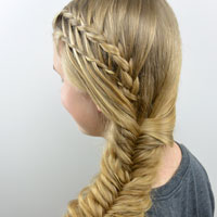 Feather Braided Fishtail Combo