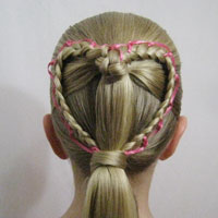 Ribbon Laced Heart | Valentines Day Hairstyle